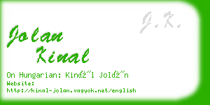 jolan kinal business card